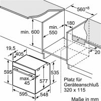 BOSCH Pyrolyse Backofen Serie 8 HBG675BB1, Pyrolyse-Selbstreinigung, EEK: A+, 4D Heißluft