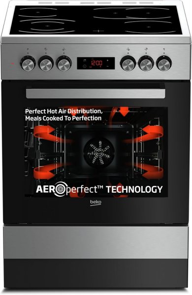 BEKO FSM67320GXS Elektroherd (EEK A, Glaskeramikkochfeld, 72 l)