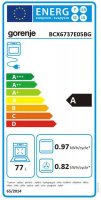 GORENJE Black Set 4 Heissluft Einbauherdset (EEK A, Schwarz, 11 Beheizungsarten, Heißluft mit Dampf, IconLed Timer, AquaClean, EcoClean-Emaille, 1fach Teleskopauszug, Glaskeramik-Kochfeld 60 cm, 4 Kochzonen, Zweikreis-Kochzone, Bräterzone, Edelstahlrahmen
