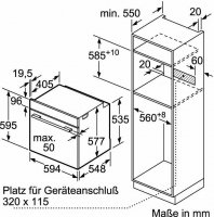 Neff B3CCE2AN0 Backofen Slide and Hide, EEK: A, CircoTherm® - Heißluft, EasyClean - schnelle Reinigung des Backofeninnenraums