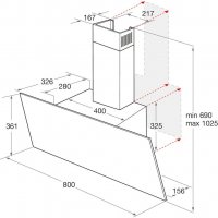Privileg DUNSTABZUGSHAUBE DGHVP83LTK/1, Arbeitsplatzbeleuchtung, 272 W