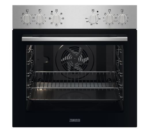 Zanussi ZOUKF0X1 Einbauherd AUTARK NUTZBAR (72 l, Schwarz, Edelstahl, 560 mm)