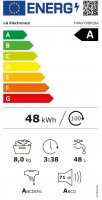 LG Waschmaschine F4WV708P2BA, TurboWash® - Waschen in nur 39 Minuten, 8Kg, EEK A, Inverter Direct Drive