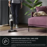 AEG Akku-Stielstaubsauger AS62HB25SH HYGIENIC 6000 CORDLESS CLEANER 2IN1 shell white, Innovative Roll in/Roll out Ladestation, Behältervolumen 300 m