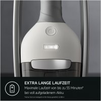 AEG Akku-Stielstaubsauger AS62HB25SH HYGIENIC 6000 CORDLESS CLEANER 2IN1 shell white, Innovative Roll in/Roll out Ladestation, Behältervolumen 300 m