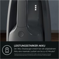 AEG CLEAN 5000 Cordless Cleaner 2in1 Akku-Staubsauger kabellos / Akku-Laufzeit: bis zu 45 Min. / Farbe: Dark Grey