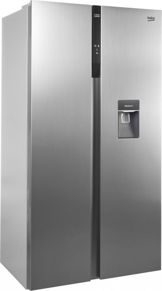 Beko Side by side GNO5322XPN 8996313200, 344l Kühlen / 185 l Gefrier, EEK: E (A-G), mit Wasserspender