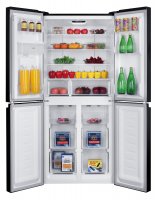 Hanseatic Side by side HCDC18080CWD, Multi Door, NoFrost, Wasserspender, Display, EEK: C (A-G), Schnellgefrierfunktion für Tiefkühlprodukte