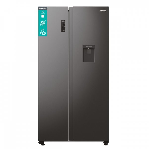 Gorenje Side by NRR 9185 EABXLWD, EEK: E (A-G), Wasserspender, NoFrostPlus - nie wieder abtauen, MultiFlow Kühlung