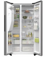 Hisense Side by side RSIM535ACE, Wasser-/Eisspender, NoFrost, mit Wassertank, Made in Europe, EEK: E (A-G), gleichmäßige Luftzufuhr, Luftverteilung und Kühlung im gesamten Kühlschrankinnenraum Dank MultiFlow 360°