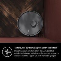 AEG AR71HW1DG Saugroboter mit Wischfunktion, WiFi, präzise LiDAR Navigation, Beutellos, Saugleistung 4000 Pa, Lithium Akku 14,4 V, bis zu 175 min. Laufzeit, bis 140m², Wassertank 0,28 l, Dunkelgrau