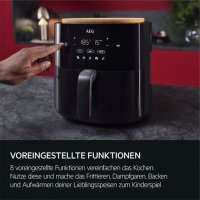 AEG Heissluftfritteuse AAF7B 7000 / Fassungsvermögen: 6,8 l AAF7B Schwarz,
