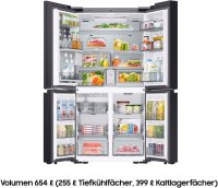 Samsung French Door Side by Side RM94F RM90F67CECEF, 35 dB (A), EEK: E, Rauminhalt gesamt: 654 Liter, No Frost+