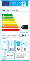 Beko Wärmepumpentrockner BM3T38249W, Hygiene Trockne, Allergikergeeignet, 15 Programme, EEK: C, ProSmart Inverter Motor