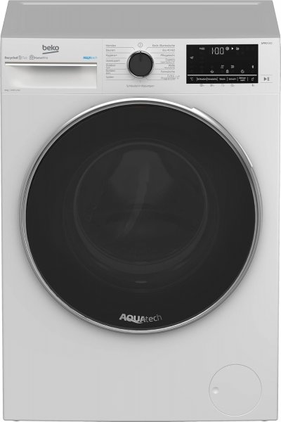 Beko B5WFU58418W bPRO 500 freistehende Waschmaschine, Waschvollautomat, 8 kg, AquaTech, Schleuderwahl, 1400 U/min, Bluetooth, Dampffunktion, Hygiene+ allergikergeeignet, Weiß [Energieklasse A]