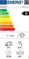BAUKNECHT teilintegrierbarer Geschirrspüler B0B D651A X, ActiveDry - automatisches Türöffnungssystem