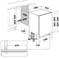 BAUKNECHT vollintegrierbarer Geschirrspüler B2I HD524 AS, Vollwasserschutz, Hygieneprogramm, 9 Programme