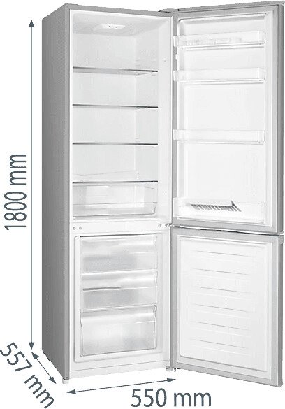 GORENJE RK418DPS4 Kühlgefrierkombination (D, 269 l, 1800 mm hoch, Grau)