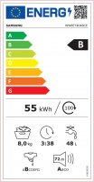 SAMSUNG Waschmaschine WW8ET4048CE 8 kg, 1400 U/Min, EEK: B, Digital Inverter Motor, Trommelreinigung, Smart Check