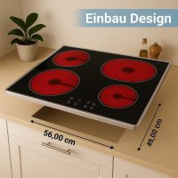 PKM Elektro-Kochfeld EB-C4-2KBTCG mit Edelstahl Rahmen...