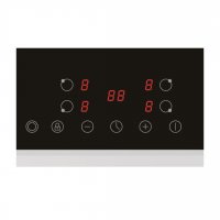 PKM Elektro-Kochfeld EB-C4-2KBTCG mit Edelstahl Rahmen Touch Control 4 Kochzonen