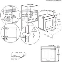 AEG Einbaubackofen 7000 TE7PB62WAB, 71 Liter Volumen, EEK: A++, Schwarz, Pyrolyse-Selbstreinigung