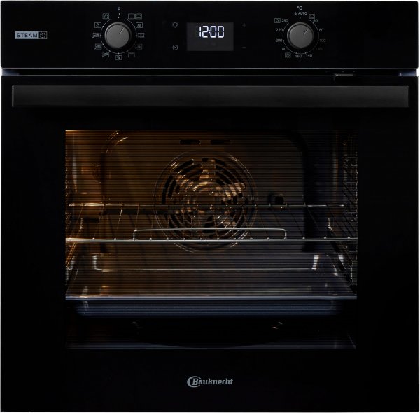 Bauknecht Einbaubackofen BBA2S85HU1K, Gentle Steam,, Inkl. Teleskopauszug, EEK: A+, Power Heißluft, Maxi Cooking