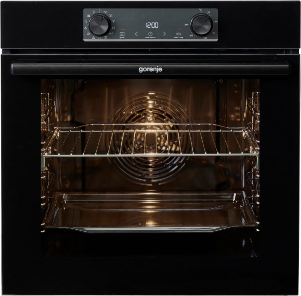 Gorenje Black Pacific BOS6737E13BGOT Backofen, EEK: A, Schwarz, Pizzafunktion mit 300 °C, AirFry-Funktion
