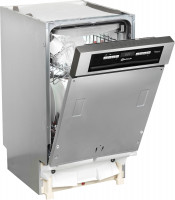 Bauknecht Unterbaugeschirrspüler BSUO 3O21 PF X (2), EEK: E, Silberfarben, 45 cm, PowerClean