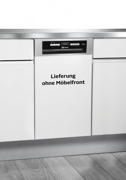 Bauknecht Unterbaugeschirrspüler BSUO 3O21 PF X (2), EEK: E, Silberfarben, 45 cm, PowerClean