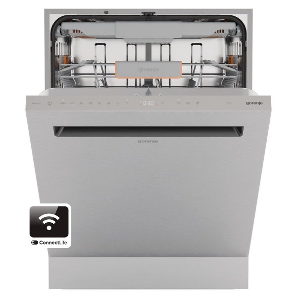Gorenje Unterbaugeschirrspüler GU673A65X, EEK: A TotalDry - auto. Türöffnung, Besteckschublade, Wifi ConnectLife
