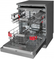 Bauknecht Standgeschirrspüler B0F D641A X Freistehend, EEK: C, Silberfarben, ActiveDry - automatisches Türöffnungssystem, EEK: C