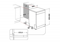 Bauknecht Standgeschirrspüler OBFC Ecosilent 8650, Freistehender Geschirrspüler, EEK: B, Silberfarben, ActiveDry – automatisches Türöffnungssystem für perfekt getrocknetes Geschirr