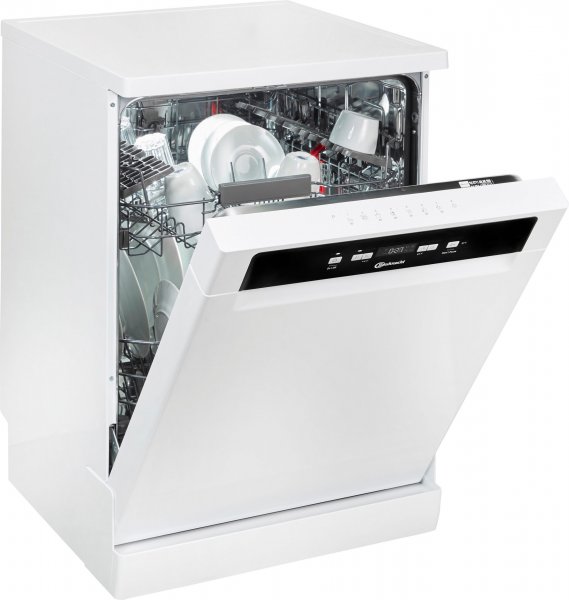 Bauknecht OBFC ECOSTAR 5320 Freistehender Geschirrspüler, EEK: D, Luftschallemission: 43 dB(A), ActiveDry – automatisches Türöffnungssystem für perfekt getrocknetes Geschirr, Weiß