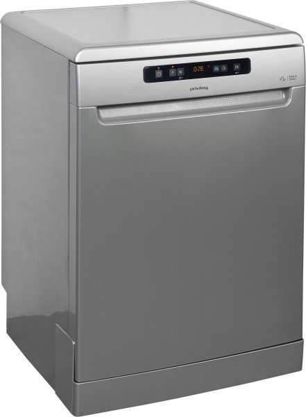 Privileg P0F ECO D541 S Freistehender Geschirrspüler, EEK: C, Luftschallemission: 41 dB(A), Fast&Clean 28’ – das effektive Reinigungsprogramm unter 28 Minuten, Silberfarben