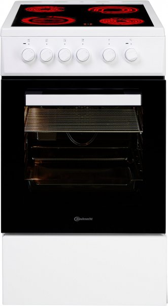 Bauknecht B5V5KMW Freistehender Herd, EEK: A, Weiß, Hydrolyse-Reinigungsfunktion, EEK: A, Garraumvolumen 60 Liter