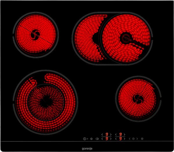 Gorenje Glaskeramik-Kochfeld · ECT643BSCOT Schwarz TouchControl Induktion 2200 W 8 kg 595 mm x 520 mm