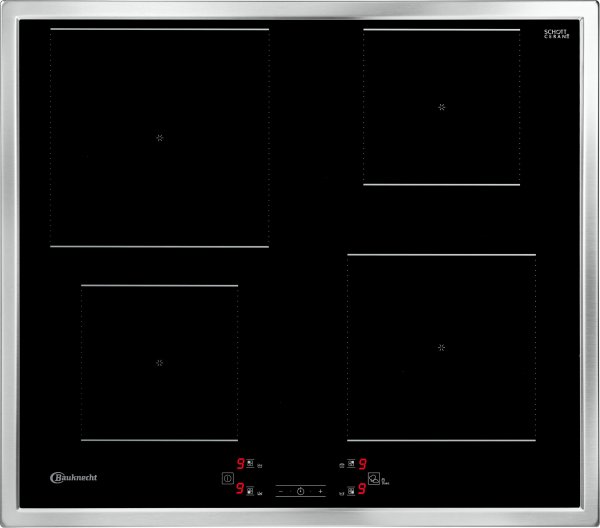 Bauknecht BQ 2760S FT Kochmulde Induktion Autark, Induktions-Kochfeld, Touch Control Steuerung, Silberfarben, 4-fach Restwärmeanzeige