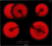 Siemens ET601FNP1E Kochmulde Keramik Autark, Elektro-Kochfeld von SCHOTT CERAN®, 1 Bräterzone/1 Zweikreiszone, Schwarz