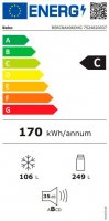 BEKO Kühl-/Gefrierkombination B5RCNA406OHG, Kein manuelles Abtauen mehr dank automatischer Abtauung, EEK: C, Rauminhalt gesamt: 355 Liter