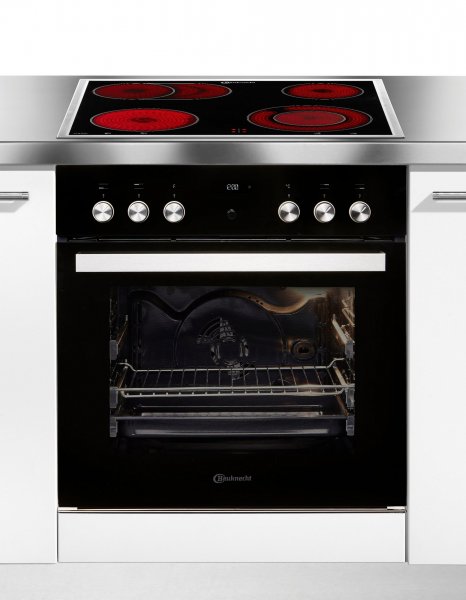 Bauknecht HEKO PYRO 8830S Herdset, Pyrolyse, PowerHeißluft, Pizzafunktion, 3-fach-Teleskopauszug, EEK: A, Schwarz