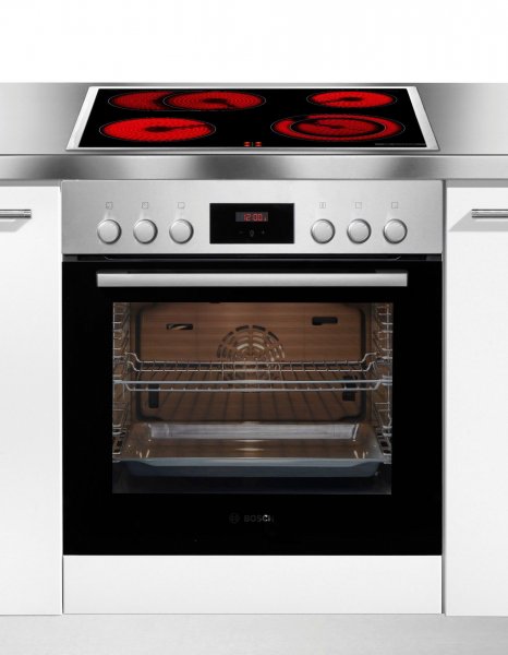 Bosch Elektro-Herd-Set HND231AS62, EEK: A, SCHOTT CERAN, Reinigungssystem: Eco Clean Direct, Teleskopauszug nachrüstbar