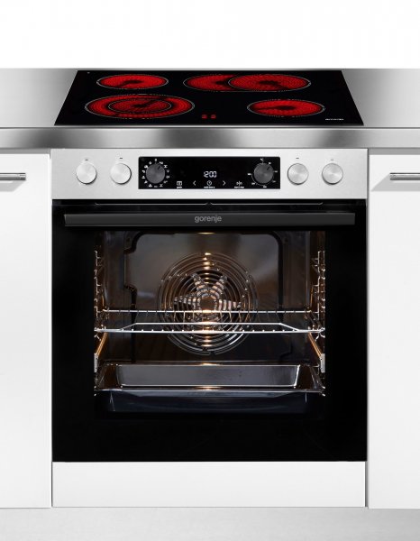 Gorenje Pacific Herd Set Herdset, 77 Liter Volumen, EEK: A, EEK A (A+++ bis D), 12 Beheizungsarten, Schwarz