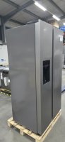 Hisense RSIM535AFE Side by side Kühlschrank, Wasser-/Eisspender, 566 Liter Gesamtvolumen, NoFrost, mit Wassertank, Made in Europe, EEK: E, Silberfarben