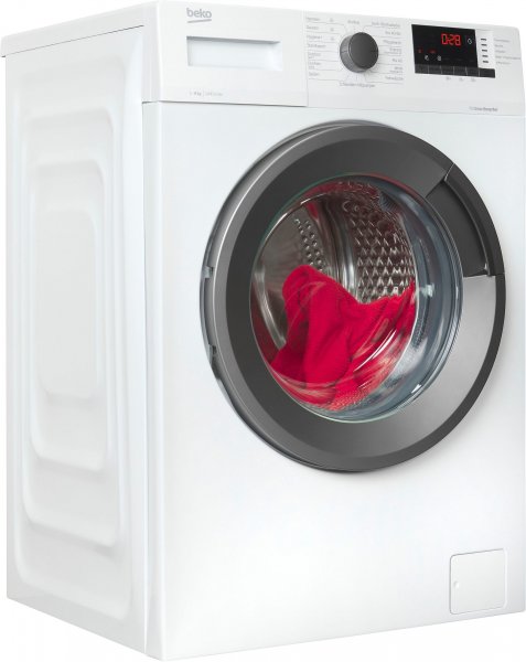 Beko WMO822A Waschvollautomat Frontlader, EEK: A, ProSmart Inverter Motor - 10 J. Motorgarantie, SteamCure - Dampf gegen harte Flecken und Faltenbildung, Weiß