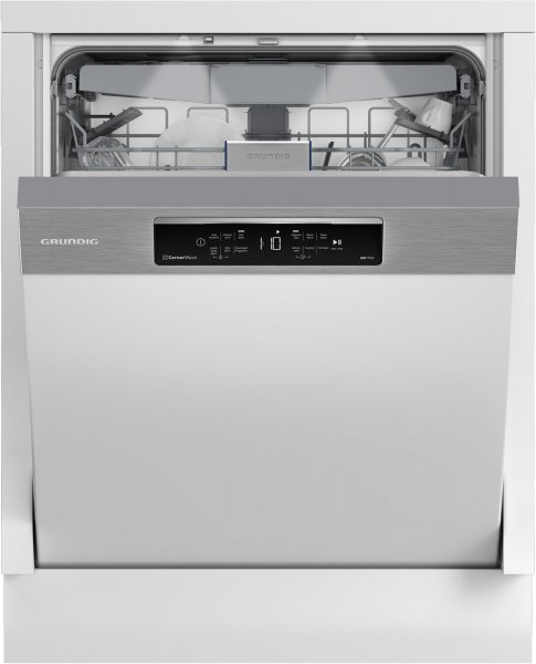 GRUNDIG GNSP4510XCW Geschirrspüler teilintegrierbar, 598 mm breit, 42 dB (A), EEK: A, SMART, Besteckschublade