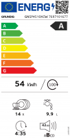 GRUNDIG GNSP4510XCW Geschirrspüler teilintegrierbar,...