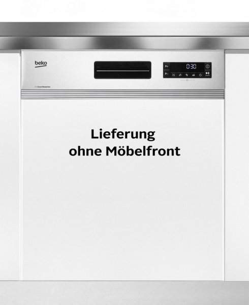 BEKO teilintegrierbarer Geschirrspüler DSN16440X, 14 Maßgedecke, ProSmart Inverter Motor