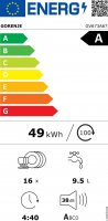 GORENJE vollintegrierbarer Geschirrspüler GV673A67, 9,5 l, 16 Maßgedecke, Energieeffizienzklasse A