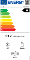 BOSCH Kühl-/Gefrierkombination Serie 4 KGN392LAG, 203 cm hoch, 60 cm breit